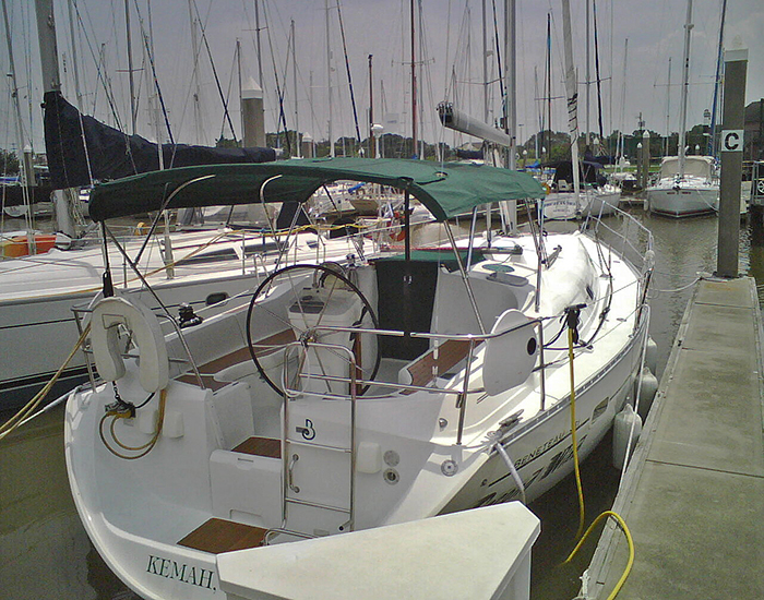 companionway and bimini